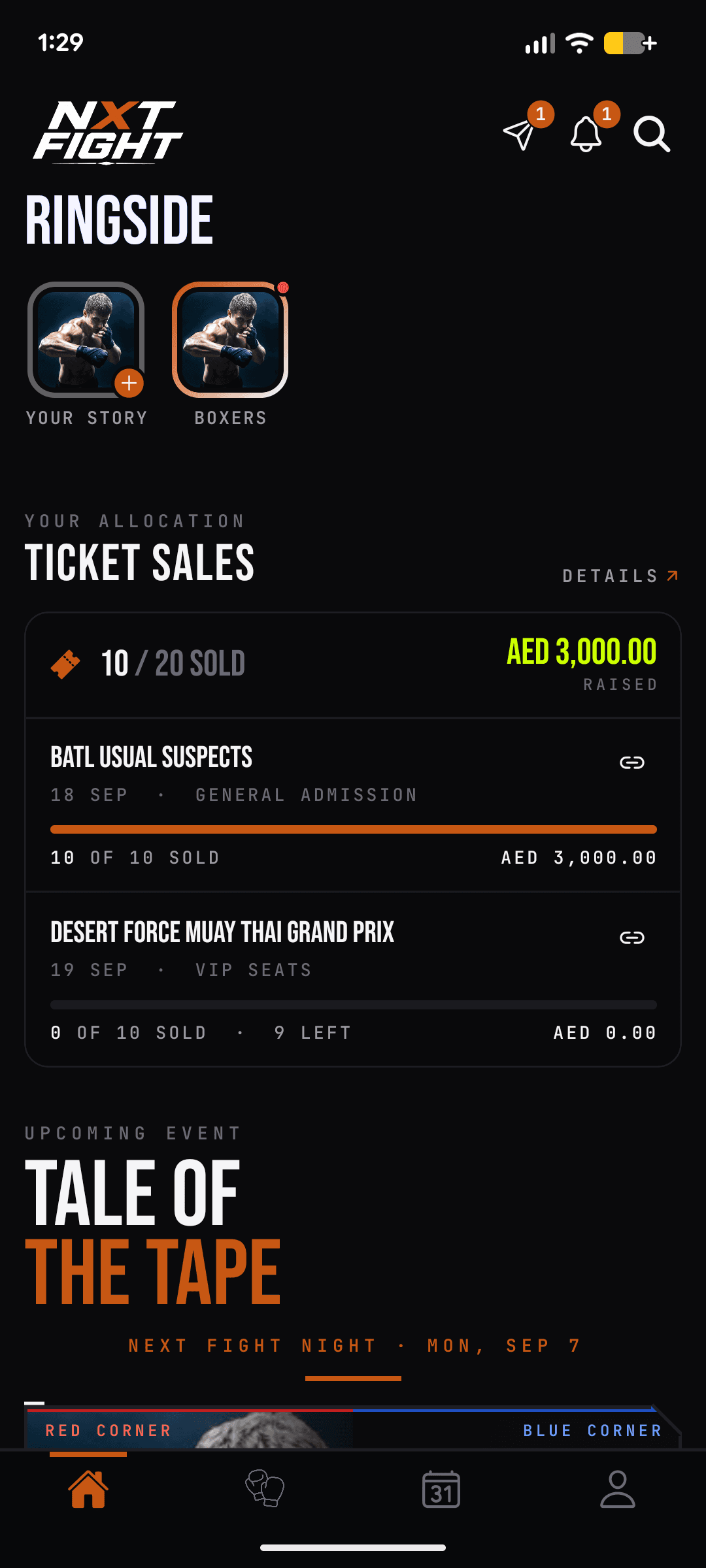 NXT FIGHT app: Ringside